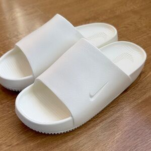 Nike White Slide Sandals